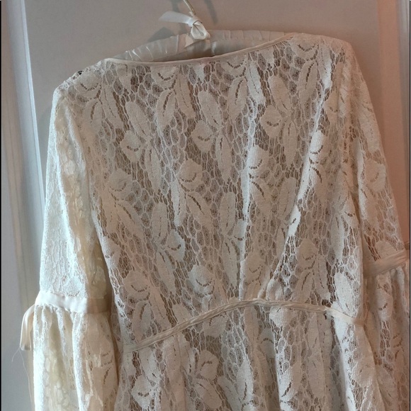 Free People Ruby Cream Lace Mini Dress - Picture 12 of 16